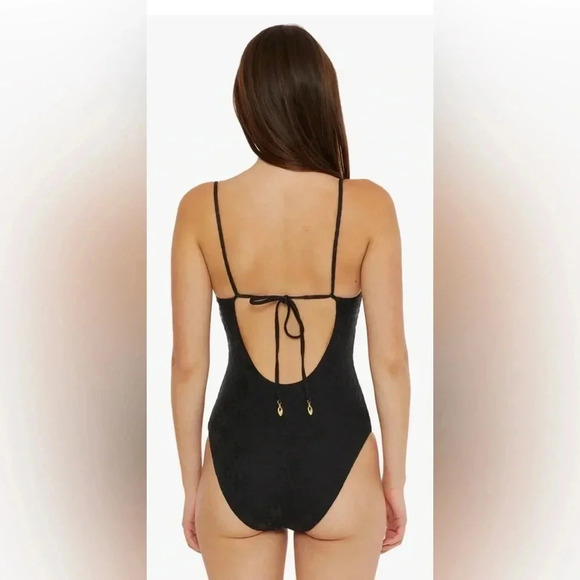 Trina Turk Women's Standard Joplin Cut Out One Piece Swimsuit Plunge NWT Size 10 - Picture 5 of 9